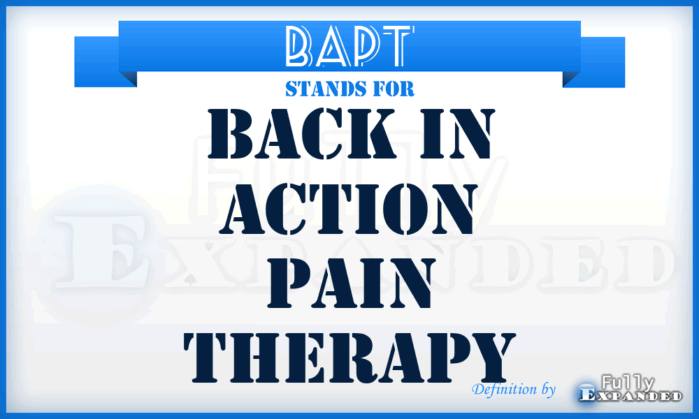 BAPT - Back in Action Pain Therapy