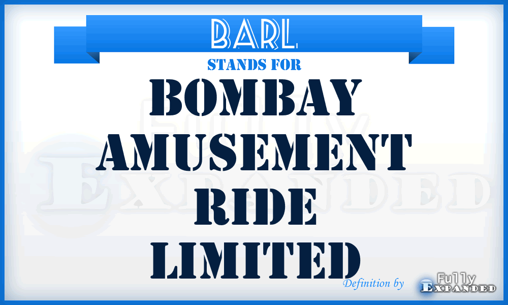 BARL - Bombay Amusement Ride Limited