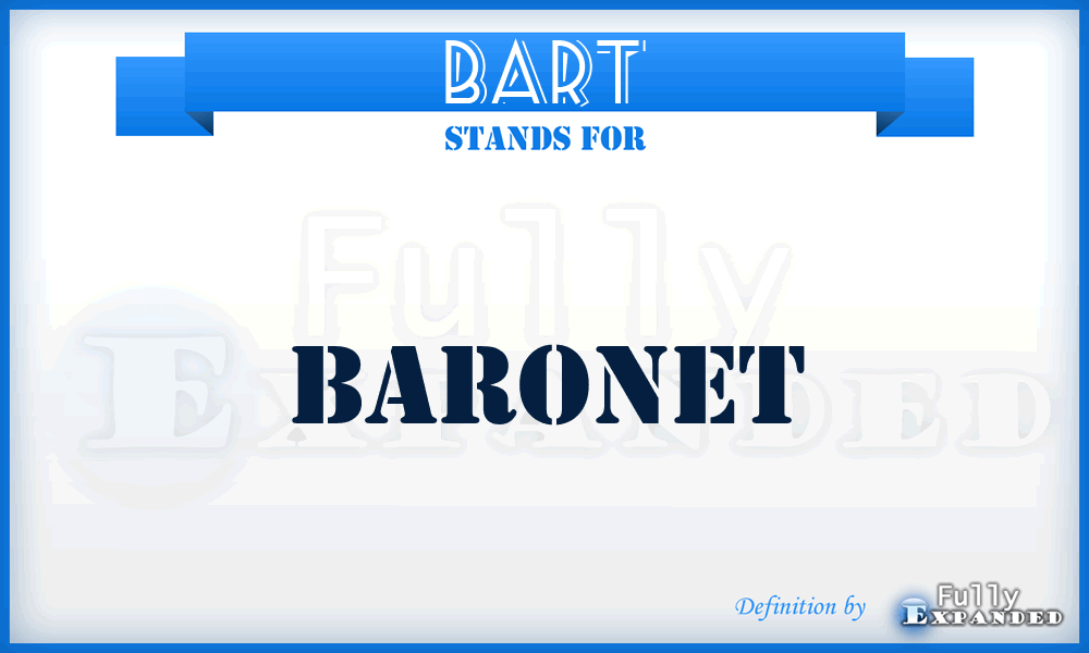 BART - Baronet