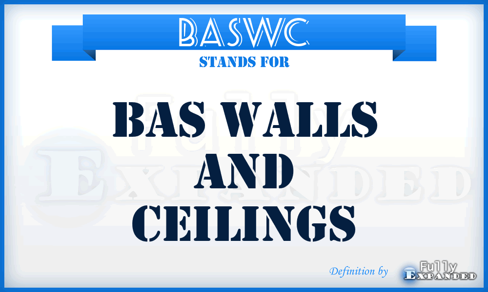 BASWC - BAS Walls and Ceilings