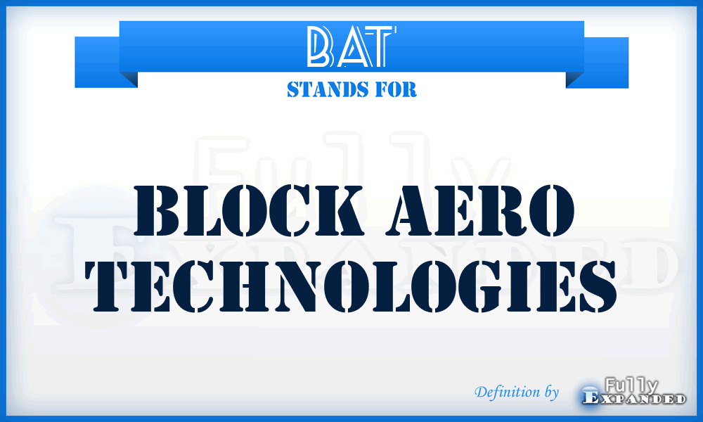 BAT - Block Aero Technologies