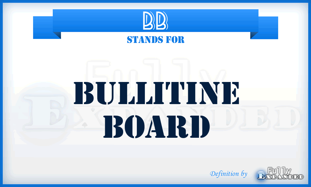 BB - Bullitine Board