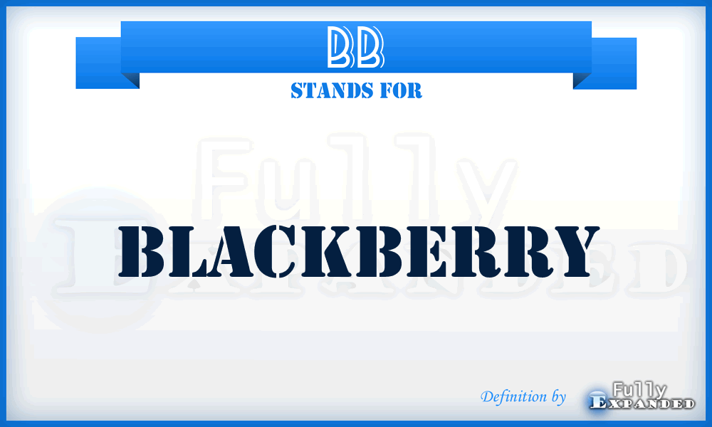 BB - BlackBerry