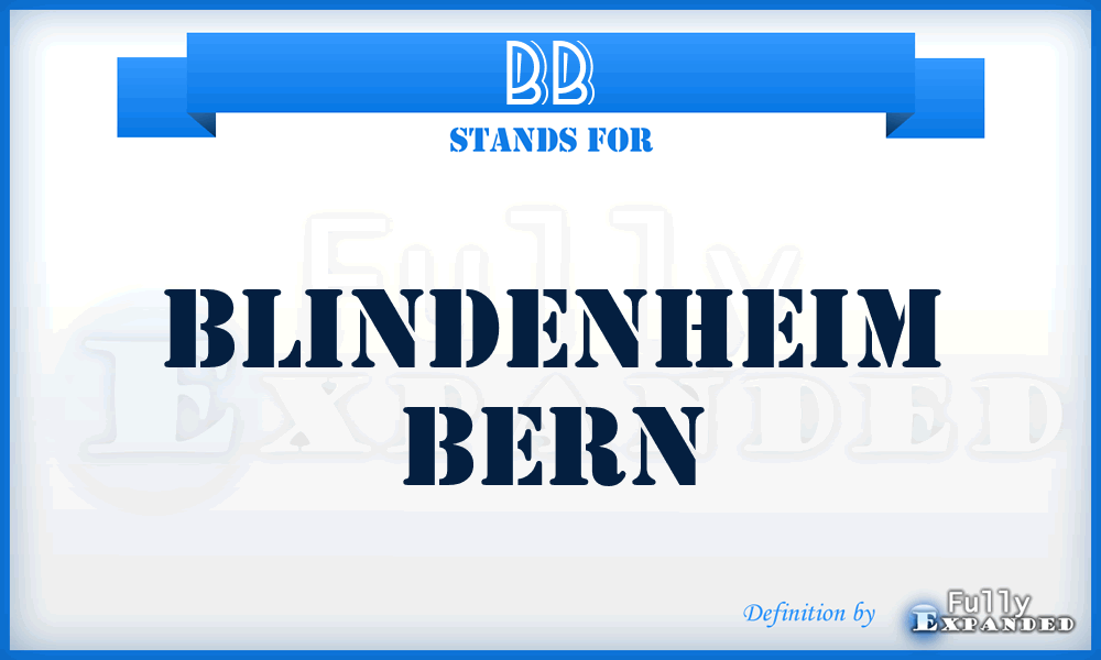 BB - Blindenheim Bern