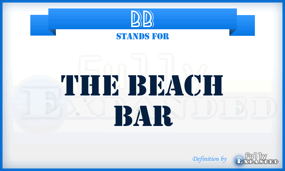 BB - The Beach Bar