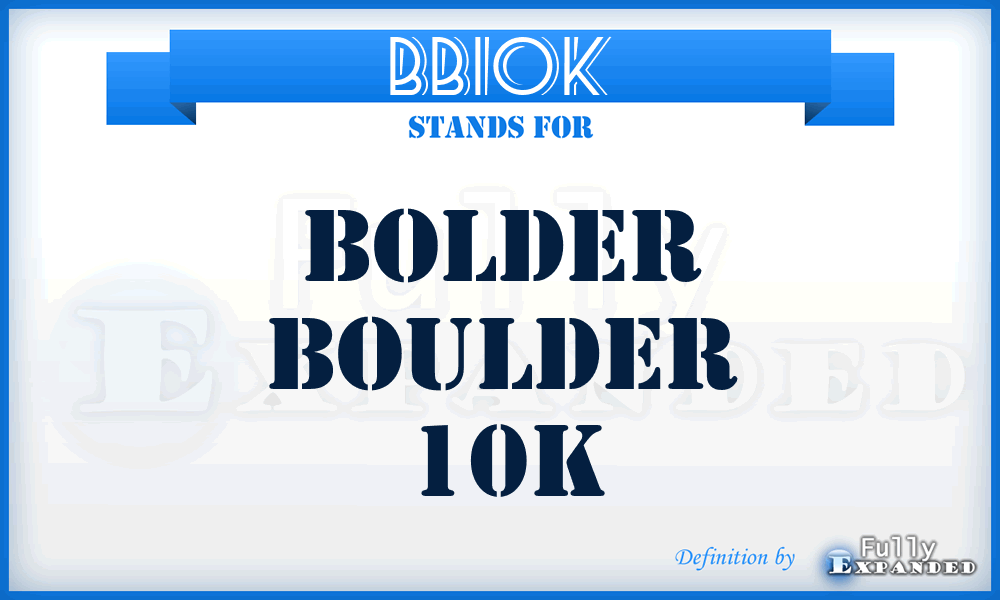 BB10K - Bolder Boulder 10K