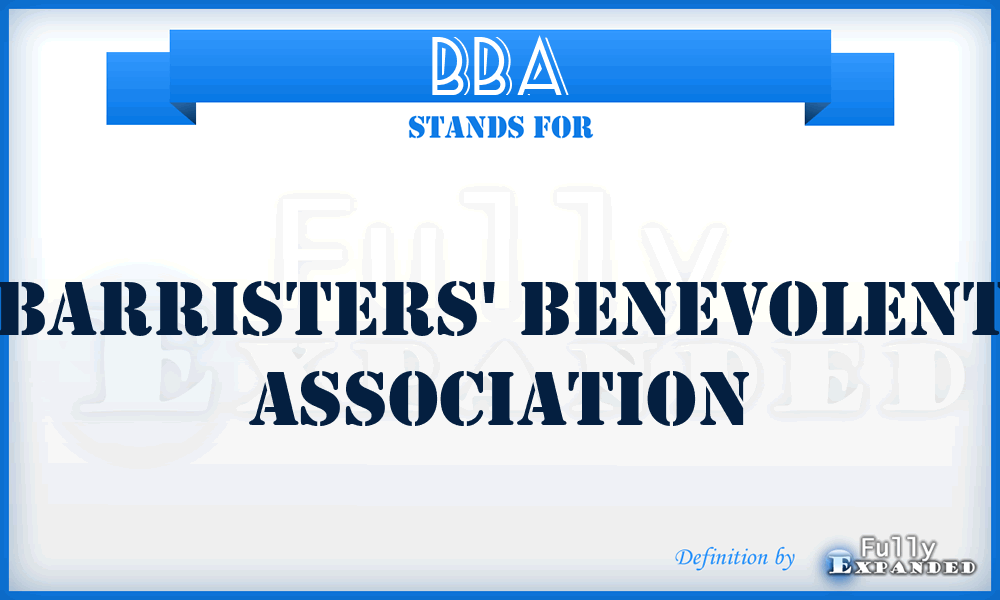 BBA - Barristers' Benevolent Association