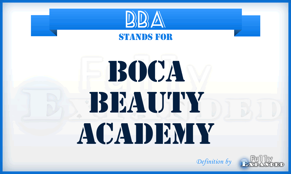 BBA - Boca Beauty Academy