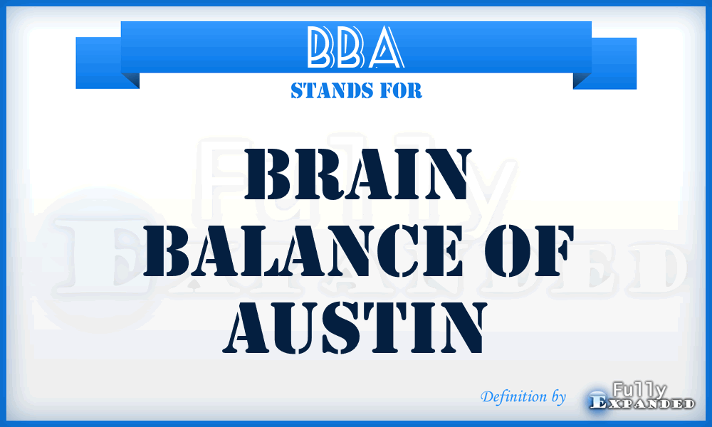 BBA - Brain Balance of Austin