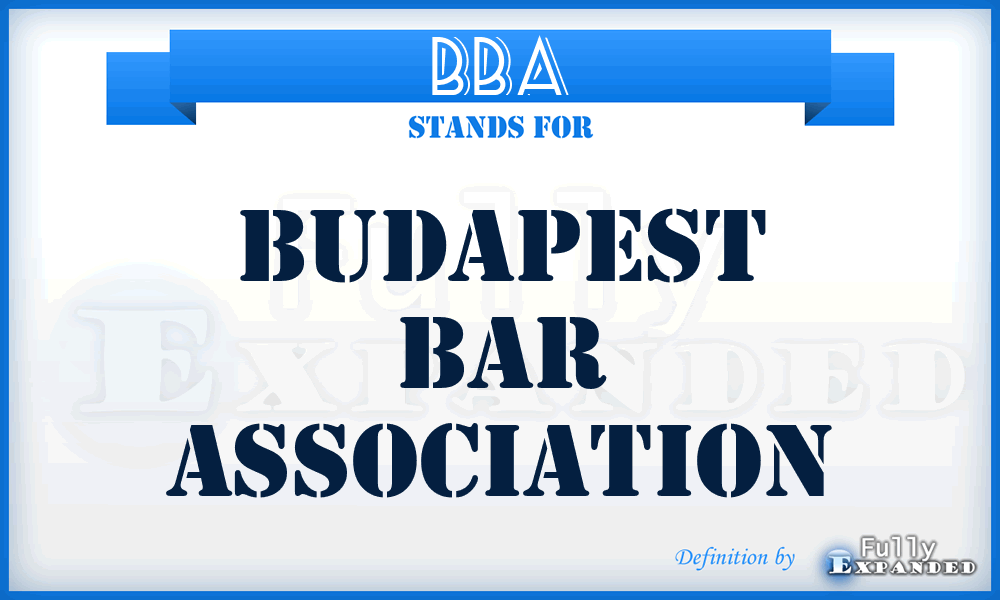 BBA - Budapest Bar Association