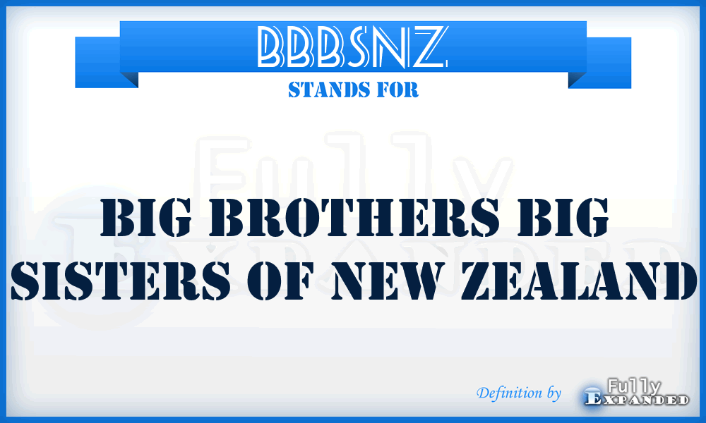 BBBSNZ - Big Brothers Big Sisters of New Zealand