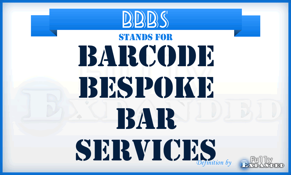 BBBS - Barcode Bespoke Bar Services