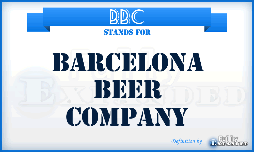 BBC - Barcelona Beer Company