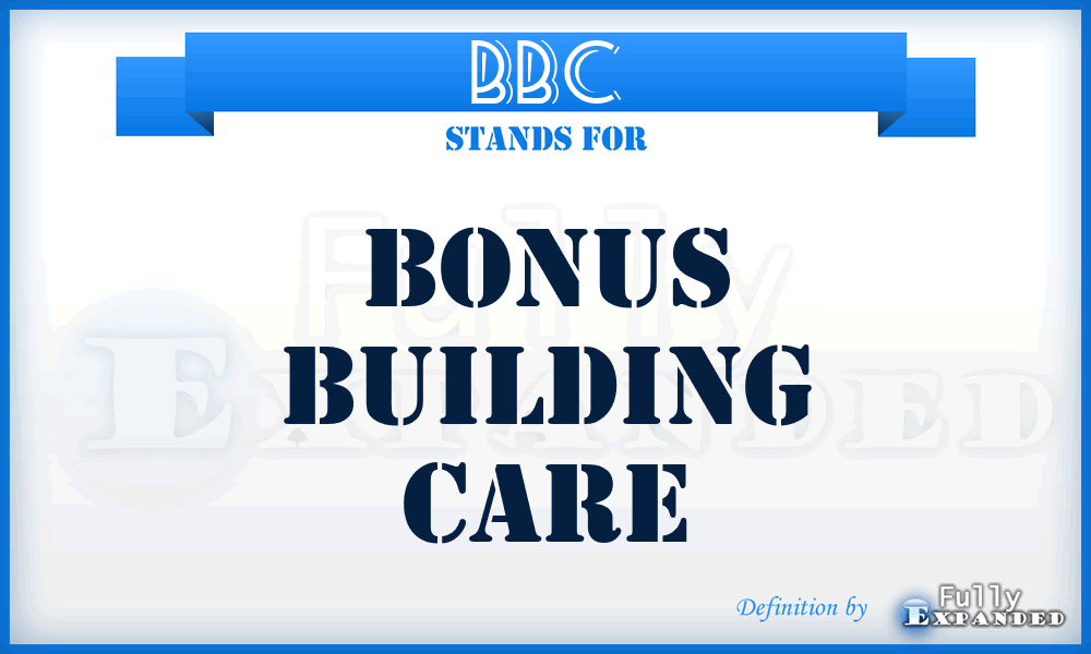 BBC - Bonus Building Care