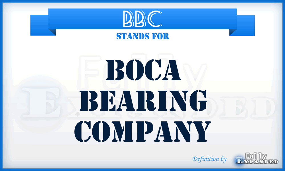 BBC - Boca Bearing Company