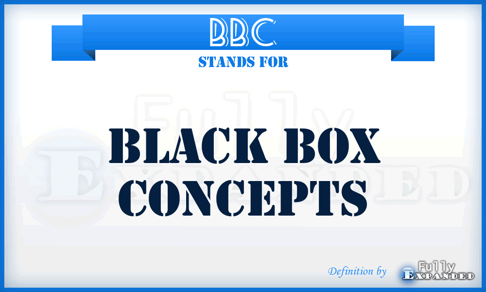 BBC - Black Box Concepts