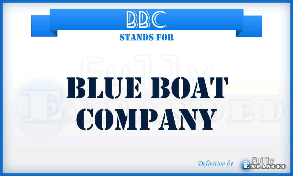 BBC - Blue Boat Company