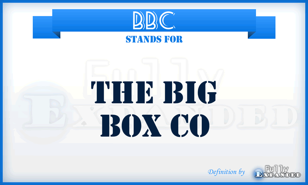 BBC - The Big Box Co