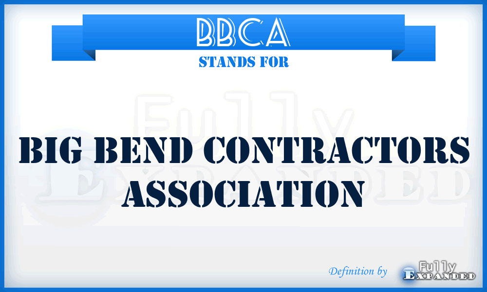 BBCA - Big Bend Contractors Association