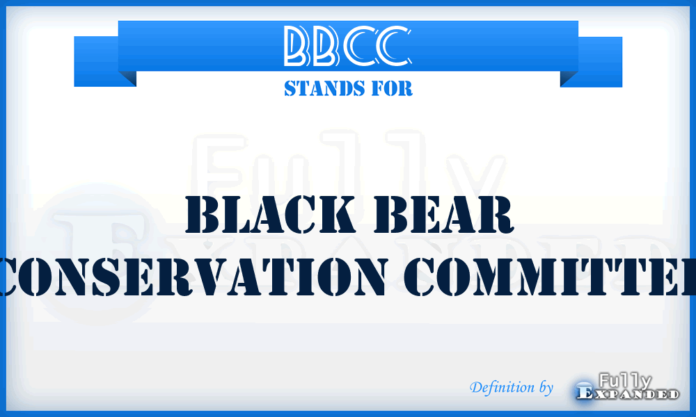 BBCC - Black Bear Conservation Committee