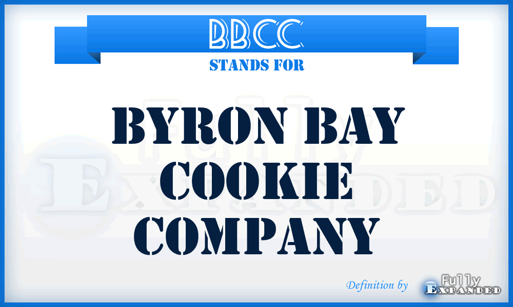 BBCC - Byron Bay Cookie Company