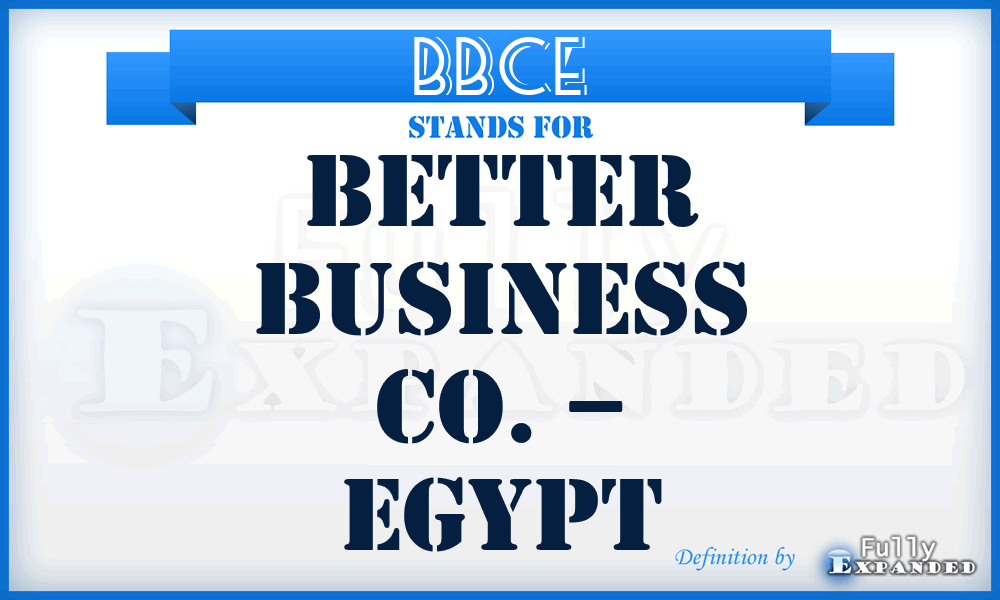 BBCE - Better Business Co. – Egypt