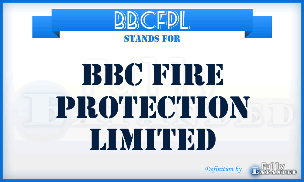 BBCFPL - BBC Fire Protection Limited