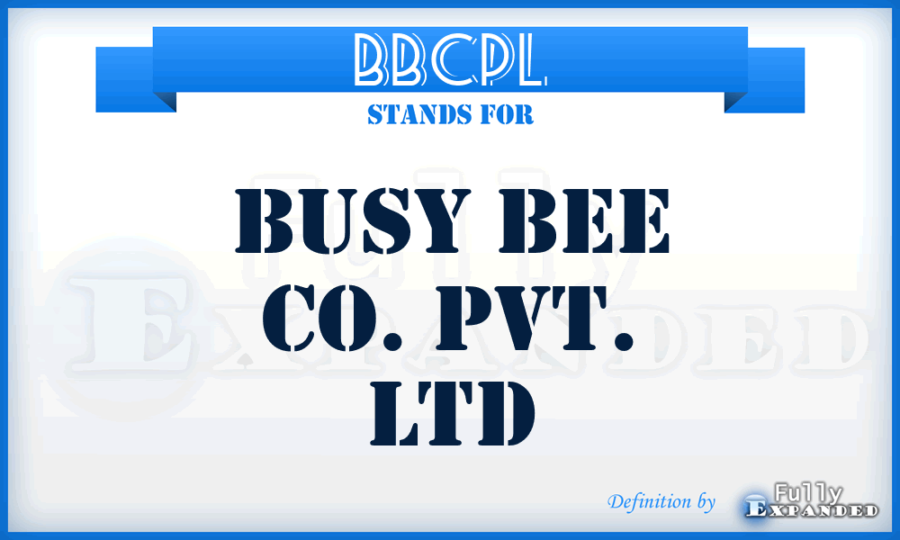 BBCPL - Busy Bee Co. Pvt. Ltd