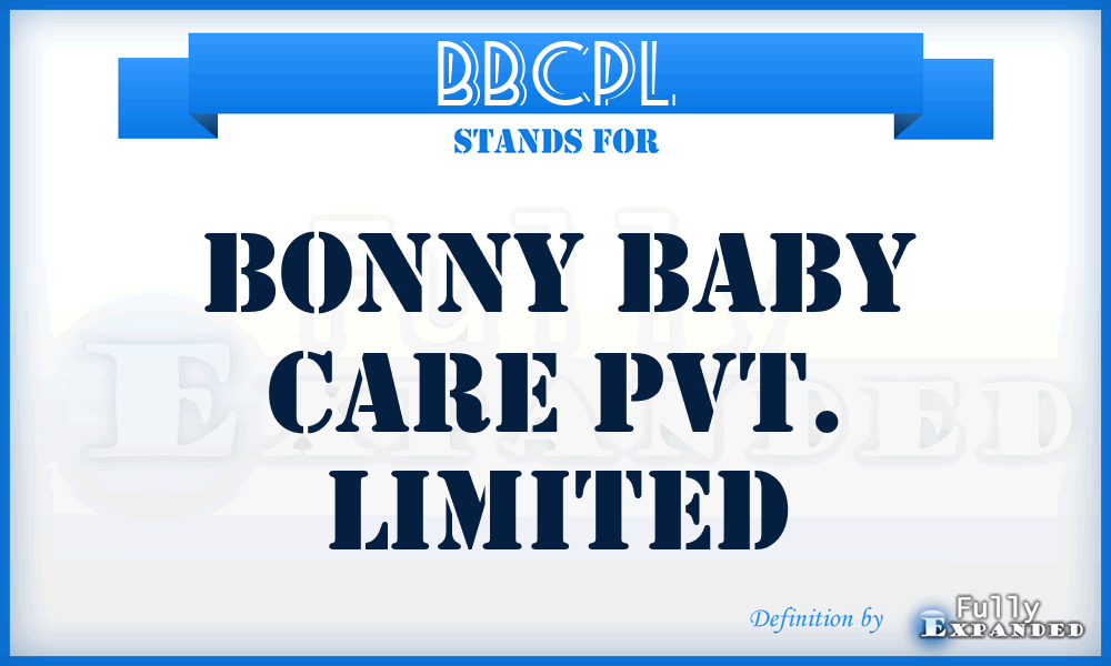 BBCPL - Bonny Baby Care Pvt. Limited