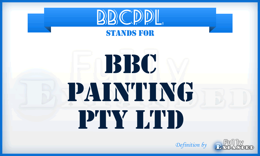 BBCPPL - BBC Painting Pty Ltd