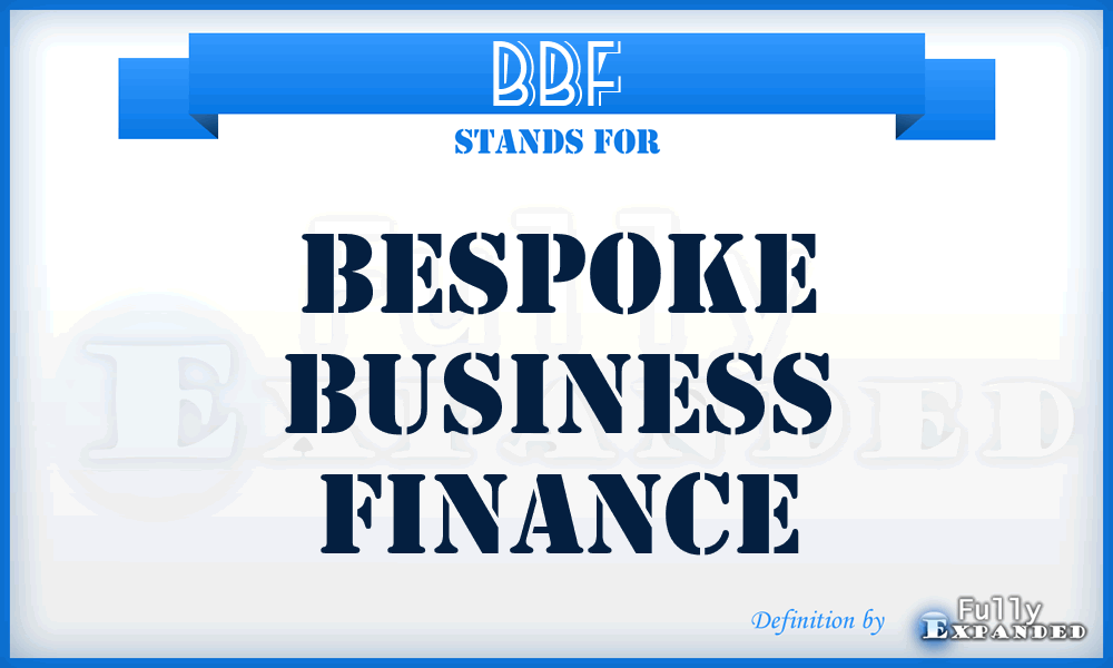 BBF - Bespoke Business Finance