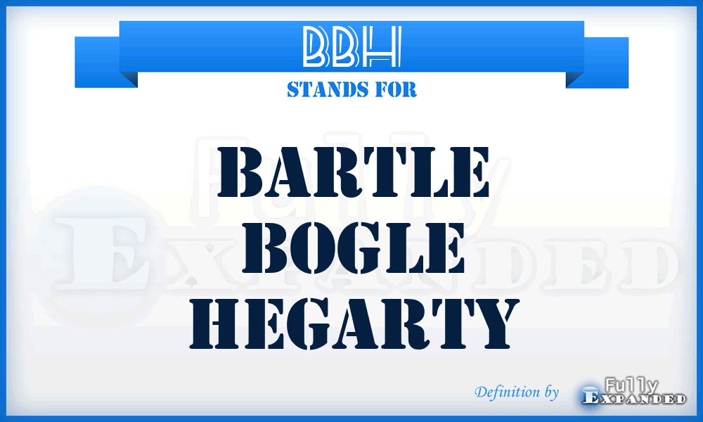 BBH - Bartle Bogle Hegarty