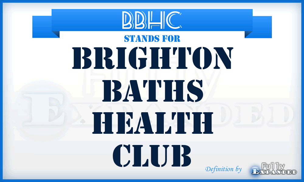 BBHC - Brighton Baths Health Club
