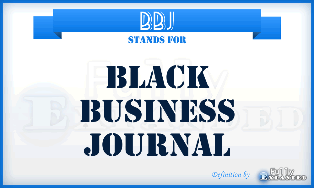 BBJ - Black Business Journal