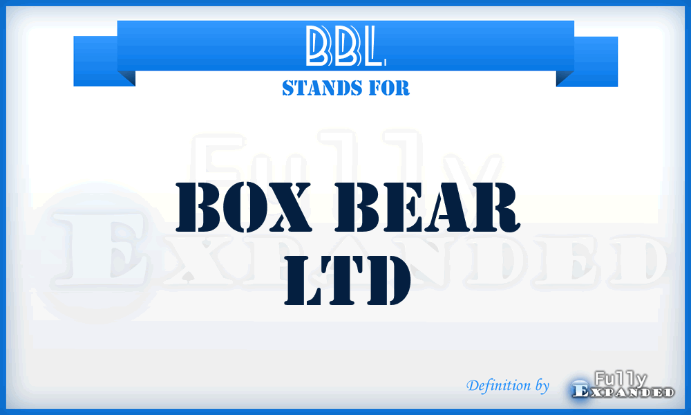 BBL - Box Bear Ltd
