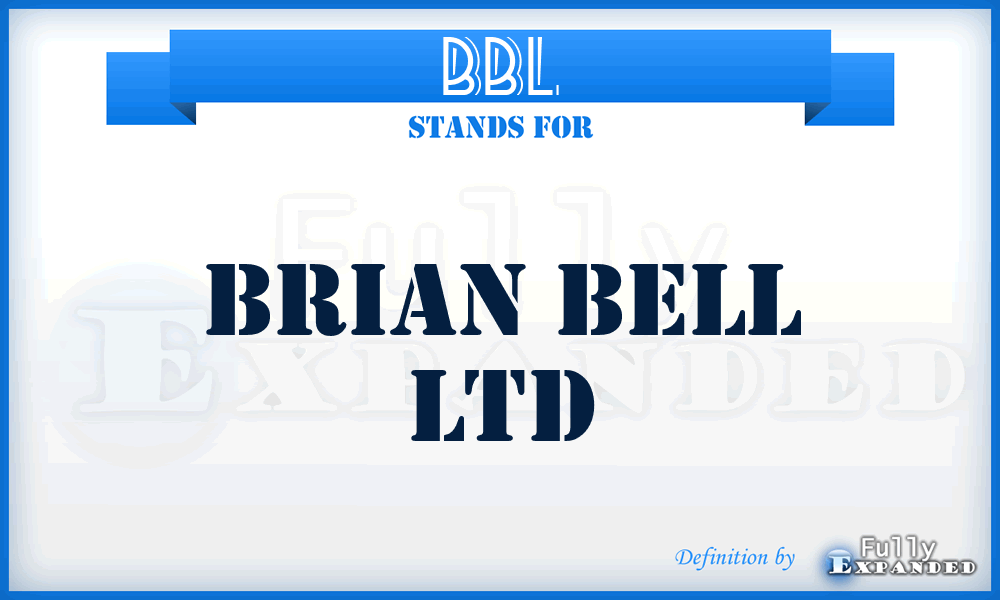 BBL - Brian Bell Ltd