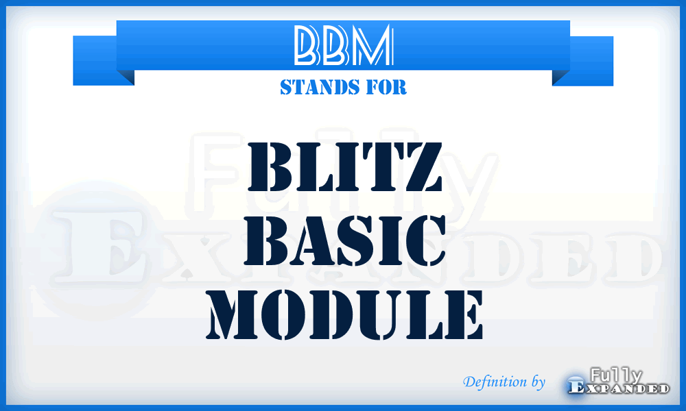 BBM - Blitz Basic Module