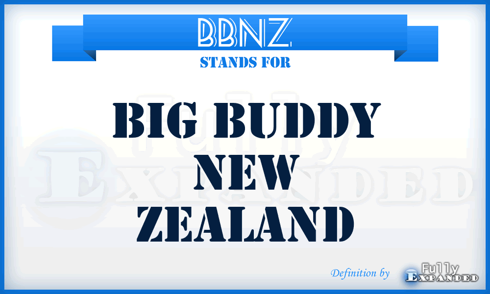 BBNZ - Big Buddy New Zealand