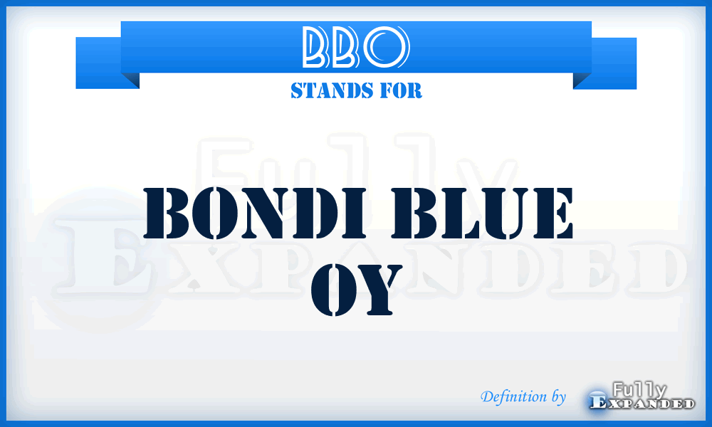 BBO - Bondi Blue Oy