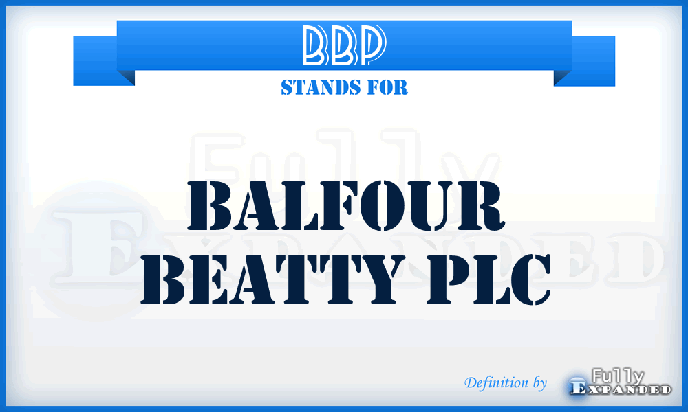 BBP - Balfour Beatty PLC