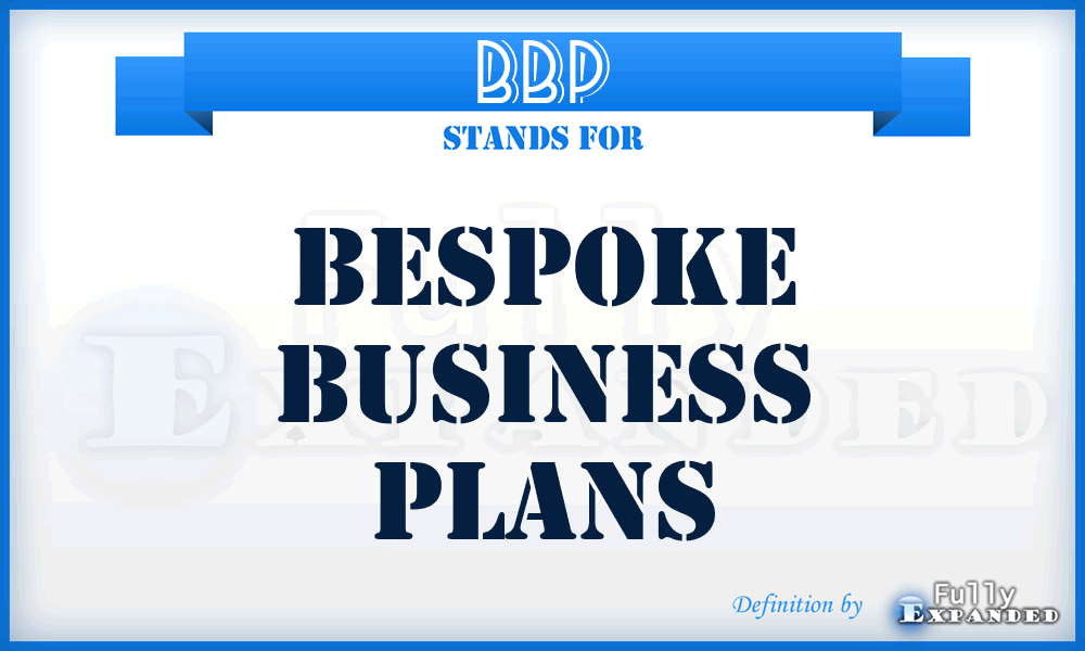 BBP - Bespoke Business Plans