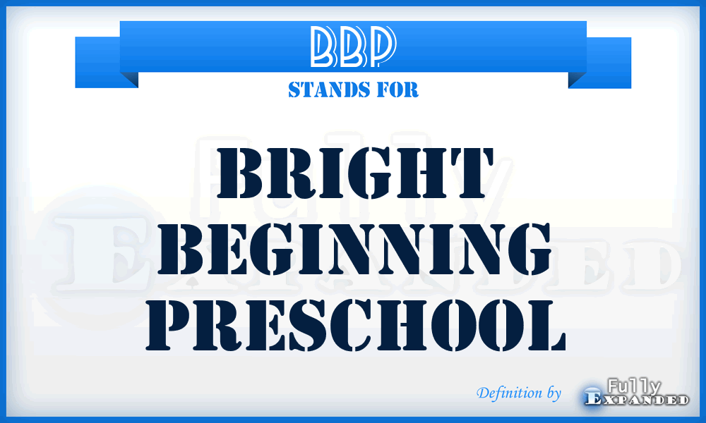 BBP - Bright Beginning Preschool