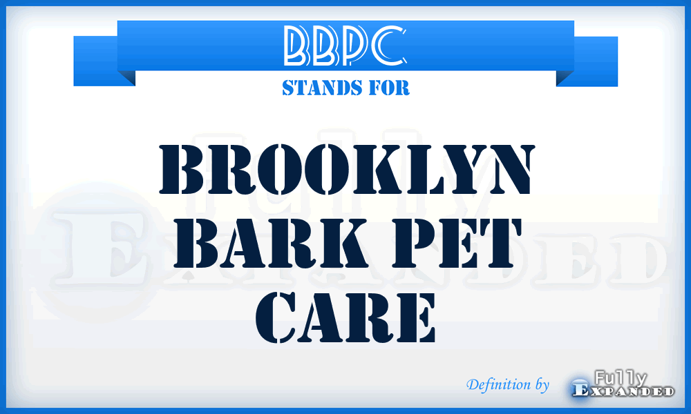 BBPC - Brooklyn Bark Pet Care