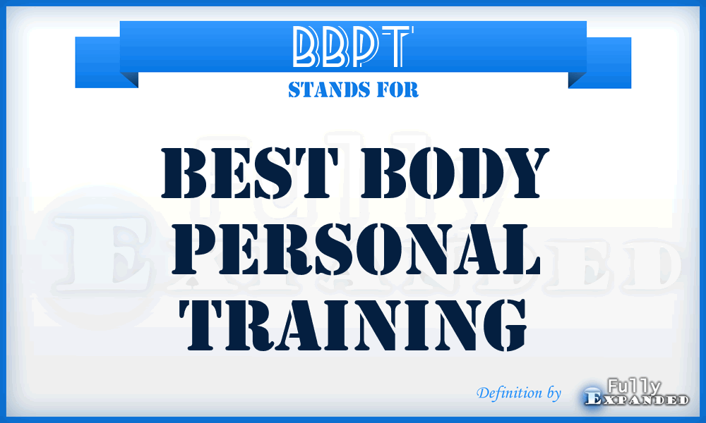 BBPT - Best Body Personal Training
