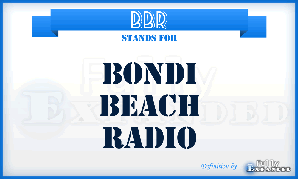 BBR - Bondi Beach Radio