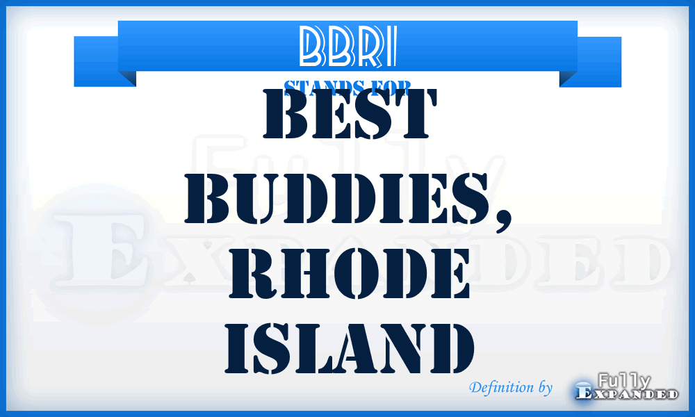 BBRI - Best Buddies, Rhode Island