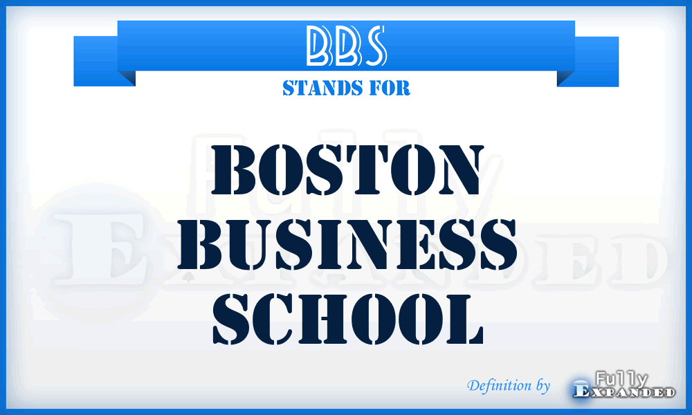 BBS - Boston Business School