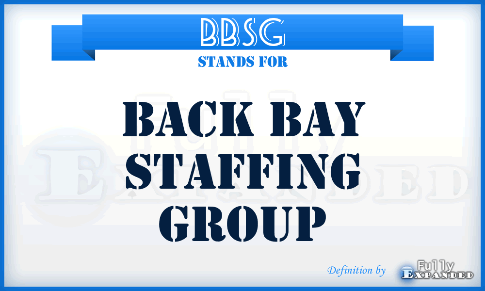 BBSG - Back Bay Staffing Group
