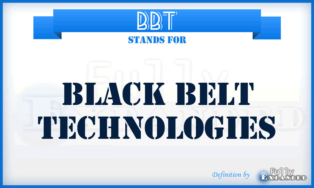 BBT - Black Belt Technologies