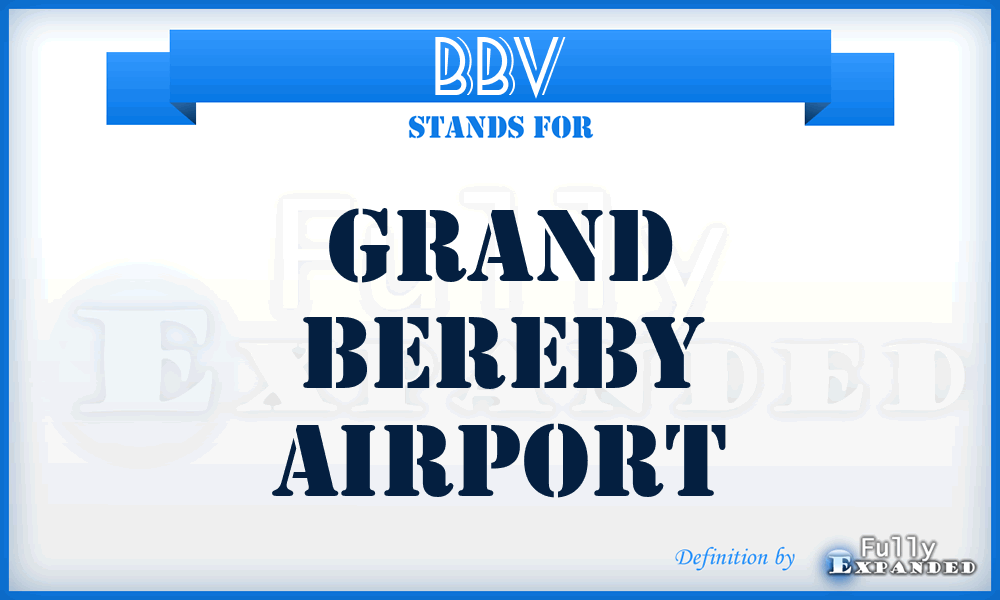 BBV - Grand Bereby airport